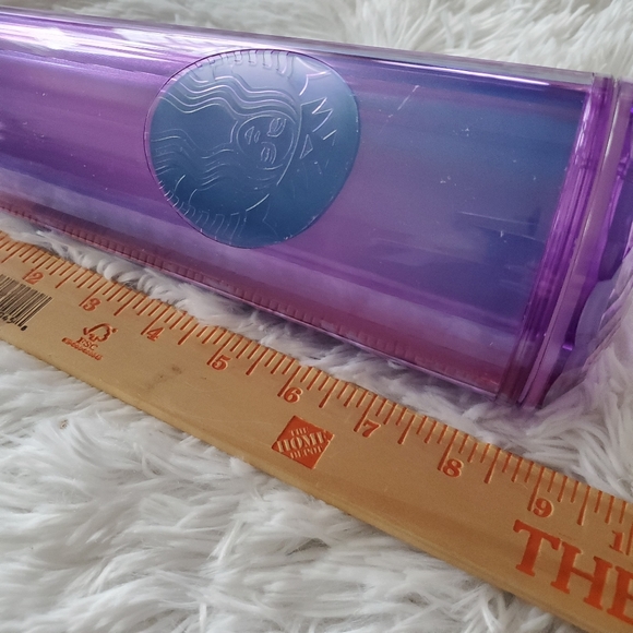 Starbucks Pair Tall 24oz Tumblers Sequin Mermaid Green Kaleidoscope Purp… - Picture 10 of 10
